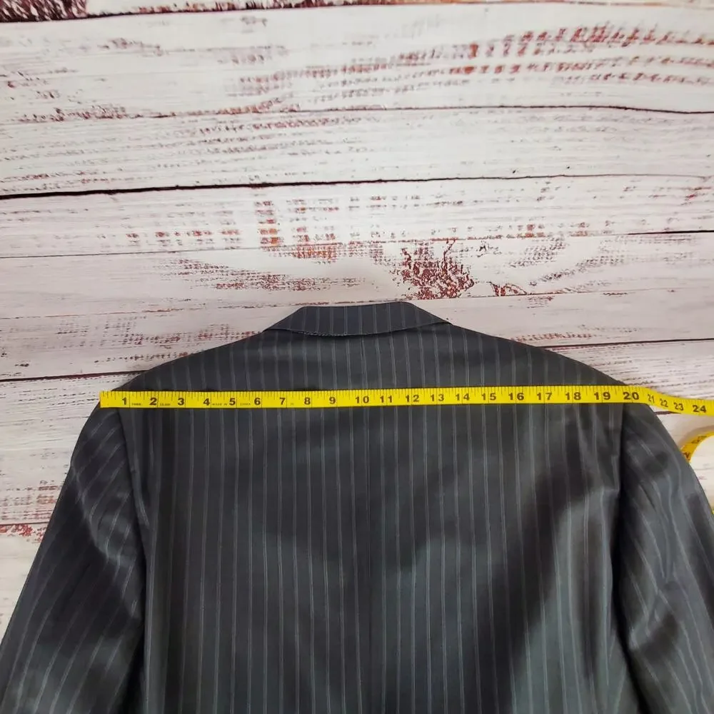 Ermenegildo Zegna Trofeo Gray Suit Jacket 54R EU 44 US XL Wool Sport Coat Italy